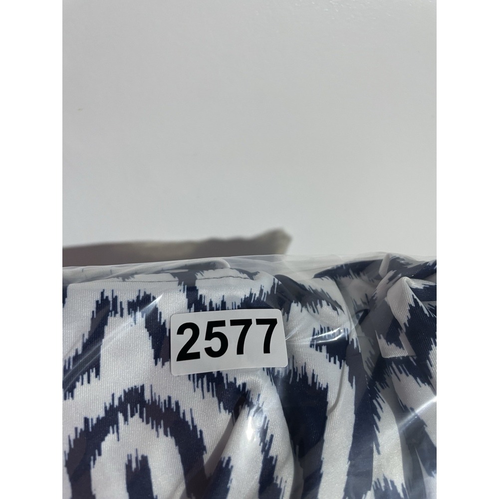 Gretchen Scott Dress M Navy Ruffneck Jersey Knit Feminine Brunch Party Travel - Picture 7 of 7